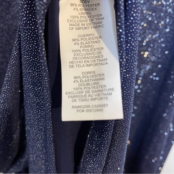 NWT Tiana B. Deep Blue Sparkle Cocktail Dress - 16W - Picture 4 of 4